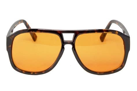 retro orange tinted sunglasses.